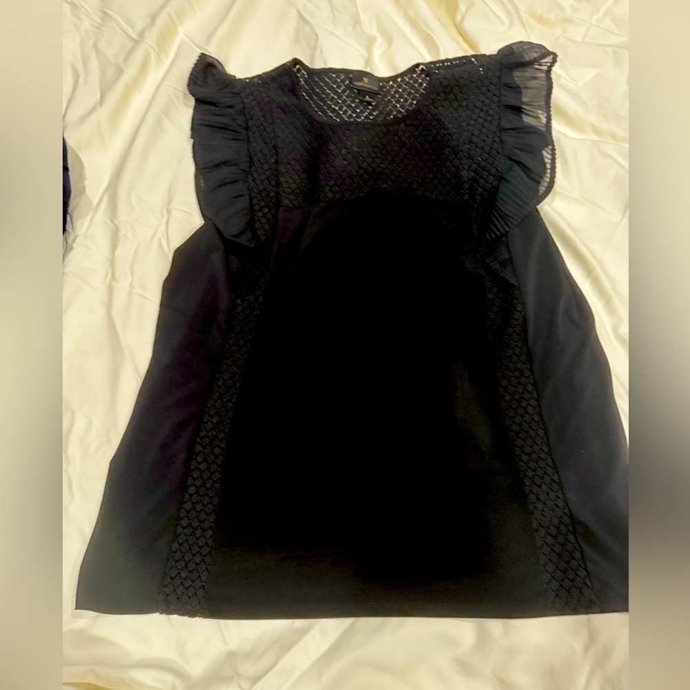 Black lace dress top no sleeves